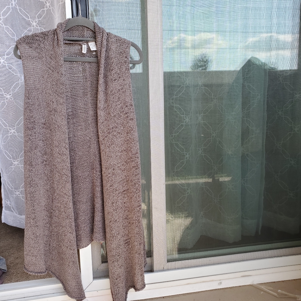 Boho long sleeveless cardigan